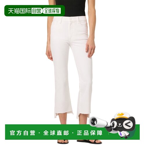 自营JOE'S Jeans High Rise Crop Bootcut & Step Hem White Jean
