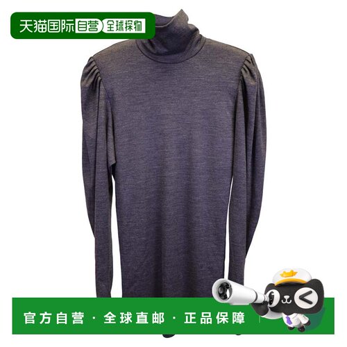 自营Isabel Marant灰色羊毛灰色聚拢袖高领上衣 美国奥莱直发