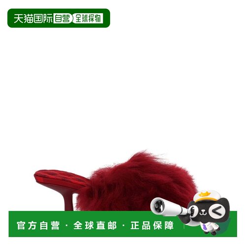自营burberryJackie Shearling Mules - red 美国奥莱直发