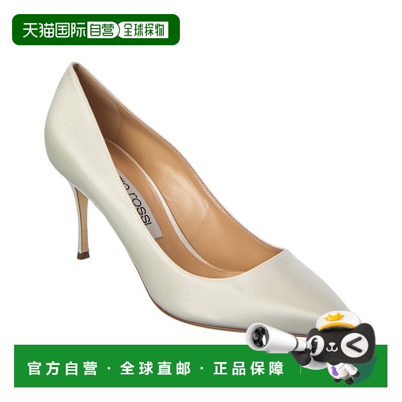 自营Sergio Rossi Godiva Bridal Satin Pump - white 美国奥莱直