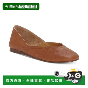 自营Lucky Brand Alba LKALBA Ballet Flat Brown Leather Slip-O