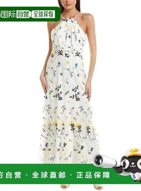 自营ML Monique Lhuillier Sleeveless Tulle Maxi Dress - ivory