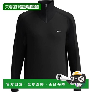 自营Hugo Boss Men's Zilnar Half Zip Sweater, Black - black