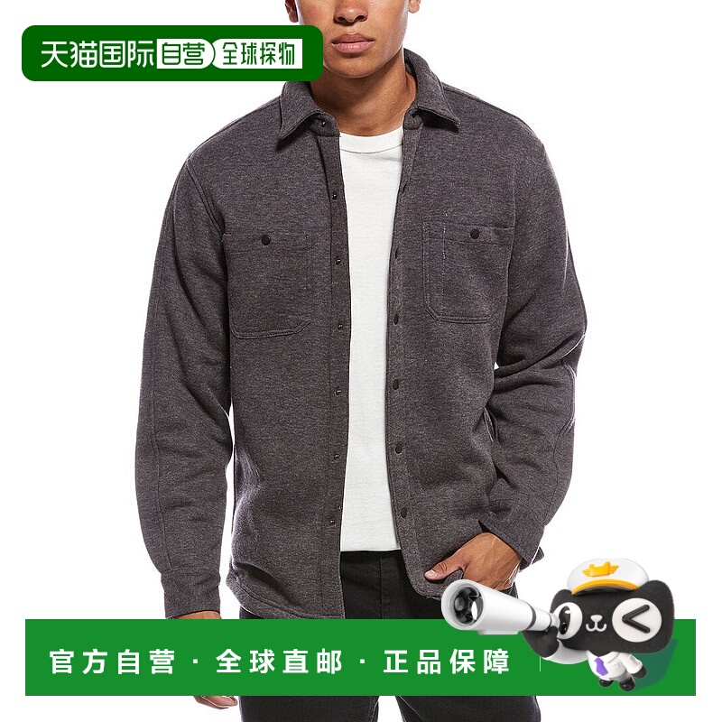 自营Vintage 1946 Knit Fleece Shirt Jacket - gray 美国奥莱直