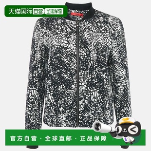 自营Hugo Boss Black/white Printed Cotton Blend Crinkled Andi