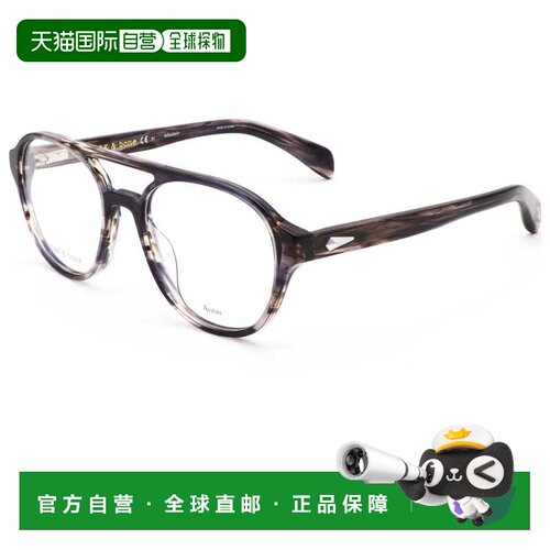 自营rag & boneRag&Bone男式51mm灰黑色角眼镜-灰黑色角 美国奥莱