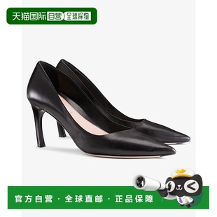 M.M.LaFleur 黑色皮革尖头细高跟鞋 Ginger 6码 ZPO27 Pump女式 自营