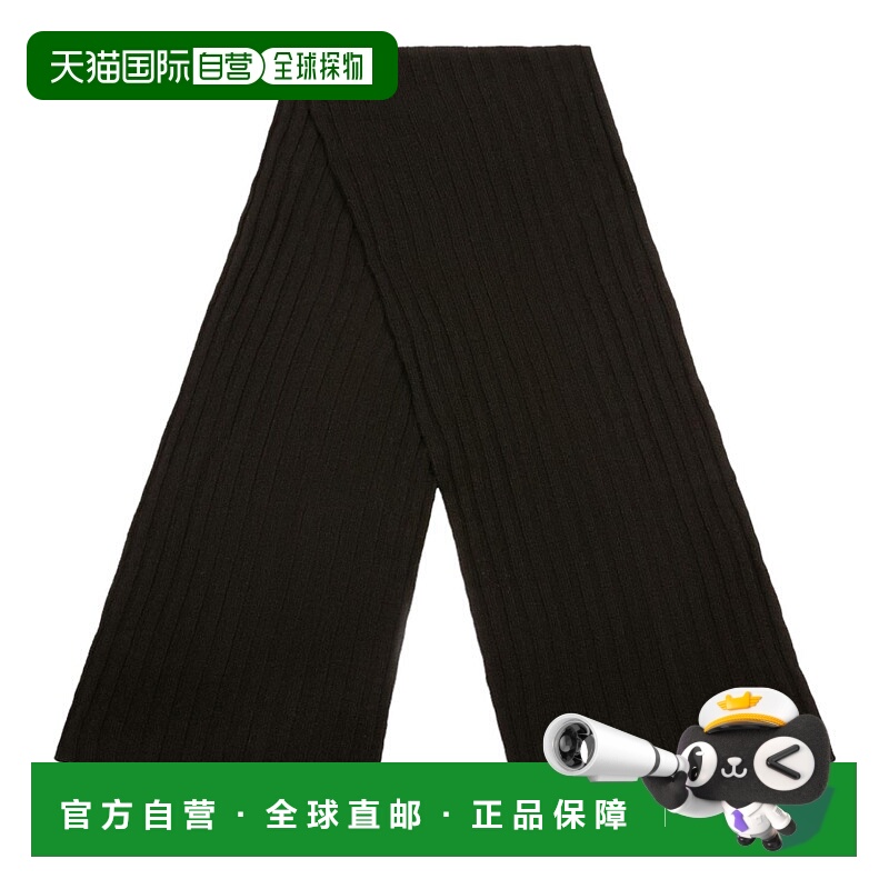 自营ballyWomen's Knit Wool Scarf In Black - black 美国奥莱直
