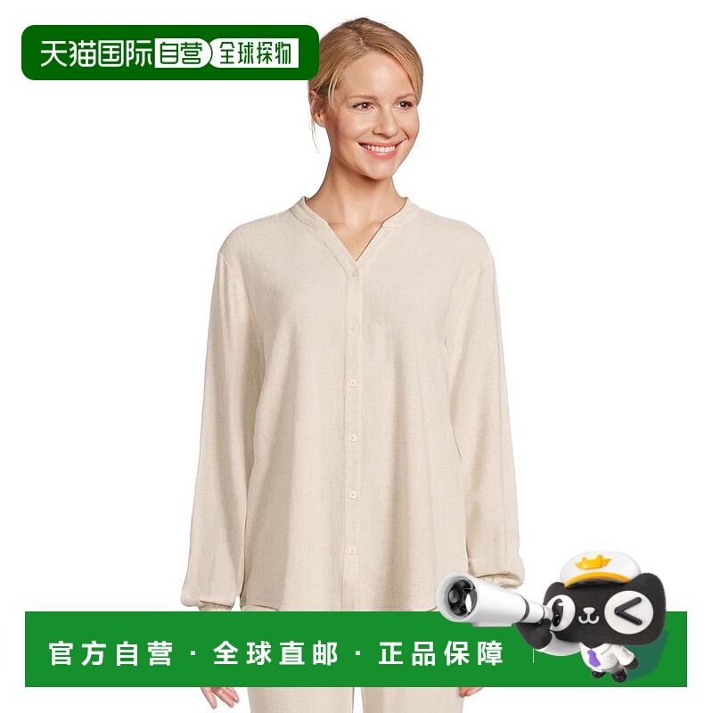 【美国直邮】barefoot dreams 女士 衬衫亚麻长袖