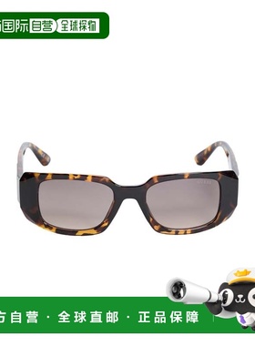 自营guessBeveled Geometric Sunglasses - dark havana/gradient