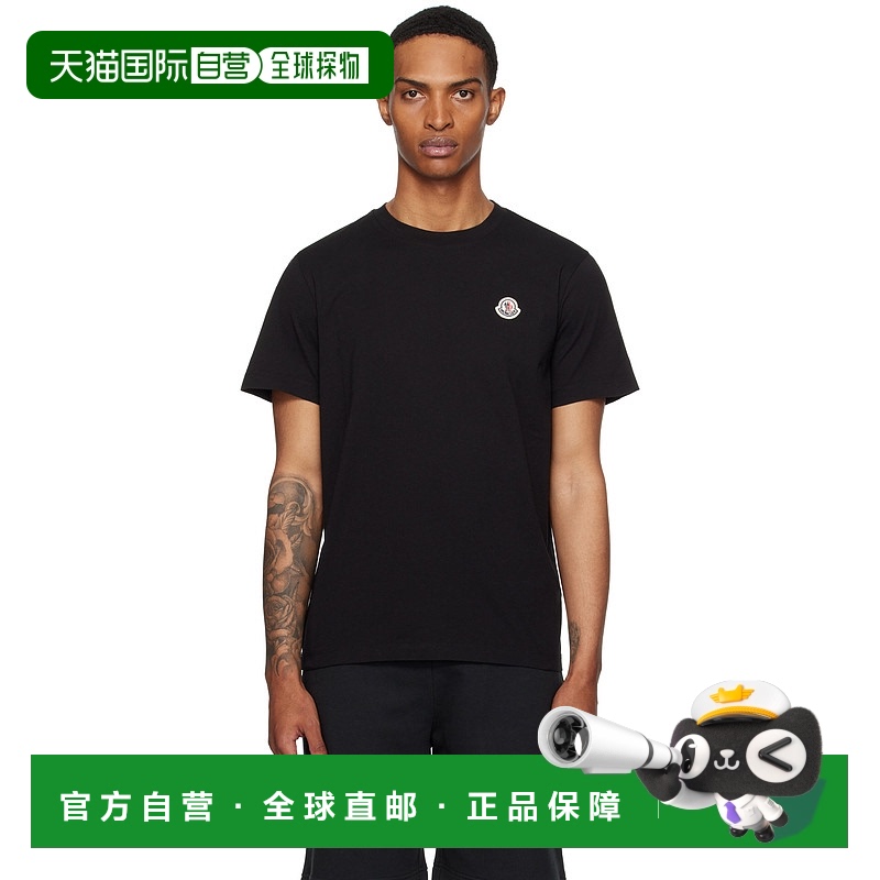 1h可退 香港直邮潮奢 Moncler 盟可睐 男士 三件装黑色 Logo Patc