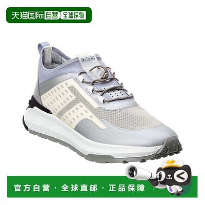 自营tod'sTOD’s x No_Code Leather Sneaker - silver 美国奥莱