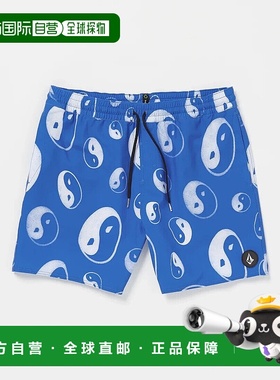 自营 Volcom Sanctorium Trunk 17游泳裤男式小蓝阴阳弹力JDM190-