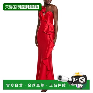 红色 自营 Mikado丝绸混纺礼服 Notte 美国奥莱直发长裙 Marchesa