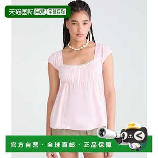 自营Aeropostale Solid Scoop-Neck Babydoll Tee - light pink 6