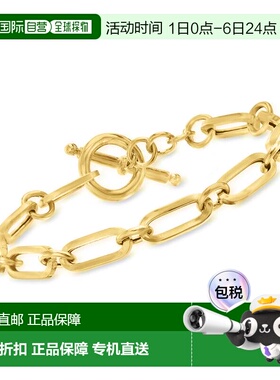 自营Ross-Simons Italian 18kt Gold Over Sterling Paper Clip L