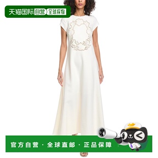 自营Oscar de la Renta Floral Cut Out Silk-Lined Wool-Blend M