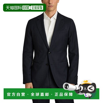 自营Reiss Hatch Wool-Blend Formal Jacket - navy 美国奥莱直发