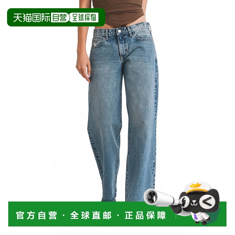自营just black denimLow Rise Baggy Slouch Jeans In Medium Wa