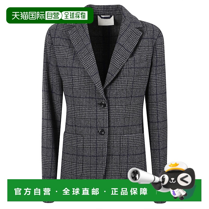 自营circolo 1901定制格子夹克，双扣闭合-灰色 美国奥莱直发