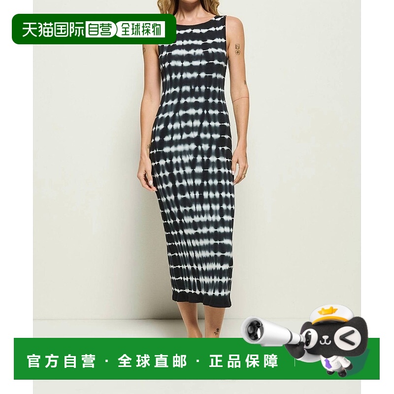 自营nation ltdChristy Midi扎染条纹连衣裙-扎染条纹 美国奥莱直