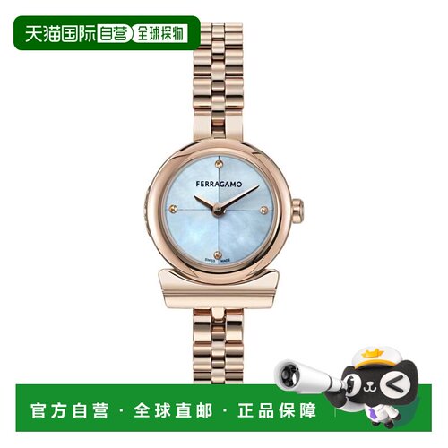 自营salvatore ferragamoGancini手镯表-rosegold/玫瑰金/蓝色 美