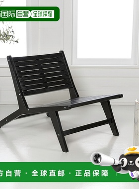 自营jonathan yLeo Mid-Century Modern Wood Armless Outdoor Pa