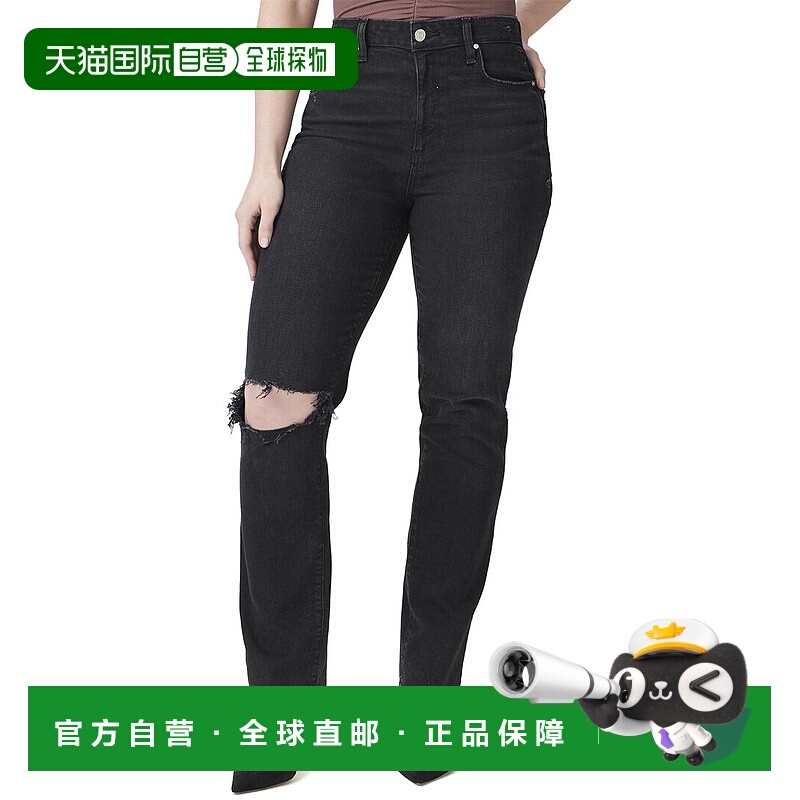 自营PAIGE Knockout Onyx Cloud Destructed Jean - black 美国奥