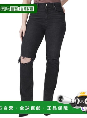 自营PAIGE Knockout Onyx Cloud Destructed Jean - black 美国奥