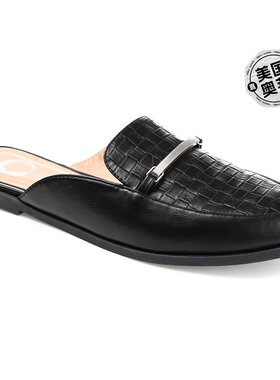 自营Journee Collection 女式 Rubee 穆勒鞋 黑色 美国奥莱直发