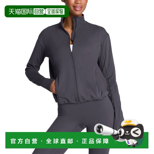 自营SPANX Brushed Full Zip Jacket - grey 美国奥莱直发