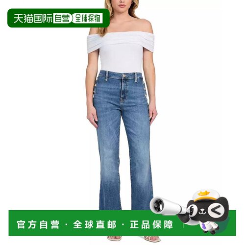 1h可退 【美国直邮】guess 女士 靴子新款牛仔喇叭裤