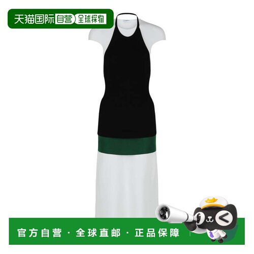 自营ferragamoLayered Midi Dress - white 美国奥莱直发