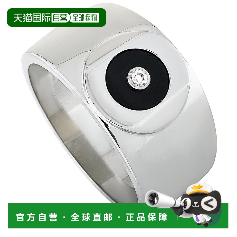 自营 Charriol 纯银钻石和缟玛瑙戒指 - 多 美国奥莱直发