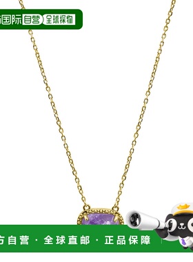 自营 Adornia 九月生日石项链蓝宝石 14k 黄金镀银 - 黄色 - 二月