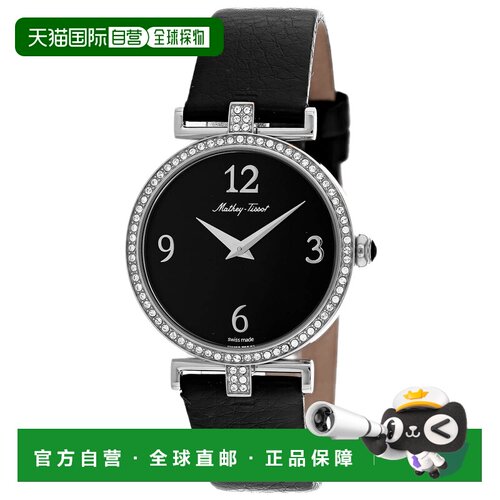 自营Mathey Tissot Women's Gaia Black Dial Watch - black 美国