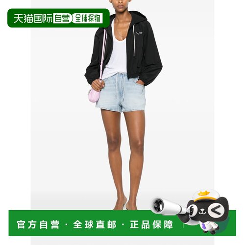 美国直邮ALEXANDER WANG-女士水钻拉绳马拉松短款