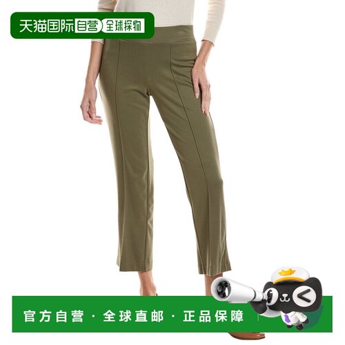 自营Jones New York Petite Pull-On Pintuck长裤-绿色 美国奥莱