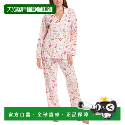 自营bedhead床头2pc长睡衣套装-蓝色 美国奥莱直发