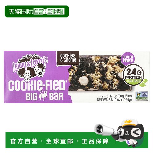 香港直邮Lenny & Larry's,Cookie-Fied® 棒，曲奇奶油味，12 根，