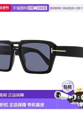 自营Tom Ford男式Redford太阳镜TF1153 01A黑色56mm-01A 【美国奥