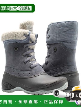 自营 The North Face Shellista翻折灰色/黑色女式靴子A3RQY-5RM-