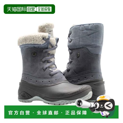 自营The North Face Shellista翻折灰色/黑色女式靴子A3RQY-5RM-