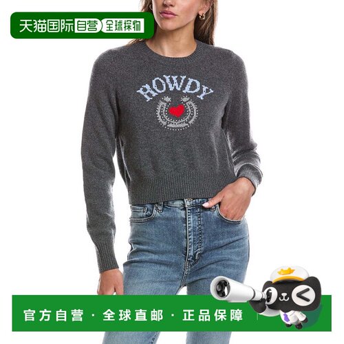 自营Cinq à Sept Howdy七分图案圆领毛衣-灰色 美国奥莱直发