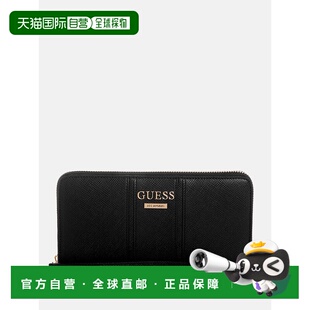 Large black Zip Wallet 美国奥莱直发 Around 自营guessAlesso