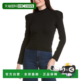自营English Factory Turtleneck Rib Top - black 美国奥莱直发