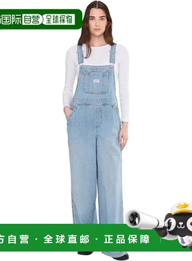 自营Women's Levi's Premium XL Baggy Overalls Blue Denim Cott