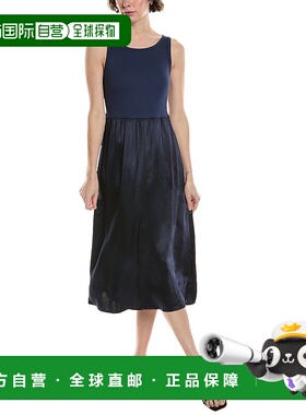 自营Michael Stars Bridgette混合媒体迷笛连衣裙-蓝色 【美国奥