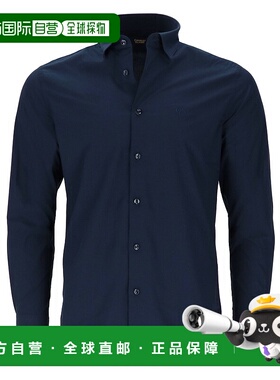 自营 Cavalli Class男式海军蓝衬衫-海军蓝 美国奥莱直发长袖