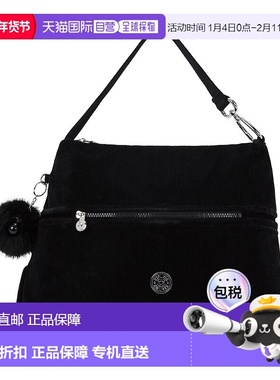 自营Kipling Neville Corduroy Shoulder Bag - onyx black glam